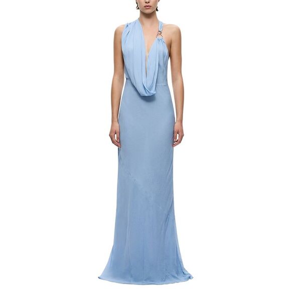 Misha Dresses & Skirts - Misha Womens The Cascada Draped Dress, Blue